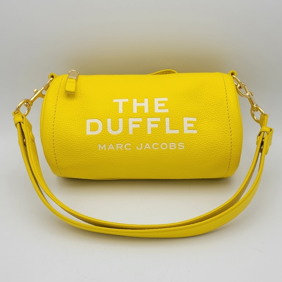 Marc Jacobs Leather The Duffle Bag In Lemon Yellow - Picture 1 of 10